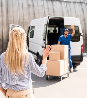 Equipo profesional de mudanzas y transporte